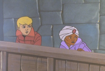 Hadji's lips move but his line isn't heard for several more seconds