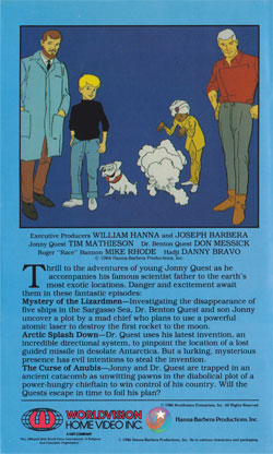 Back cover of Jonny Quest video V1083